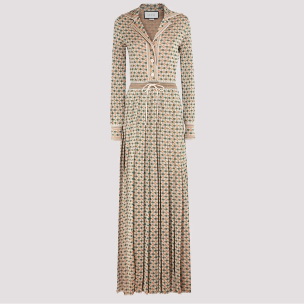 Gucci Long Square G Lamé Dress SOLD OUT ! $2,740.24 original price